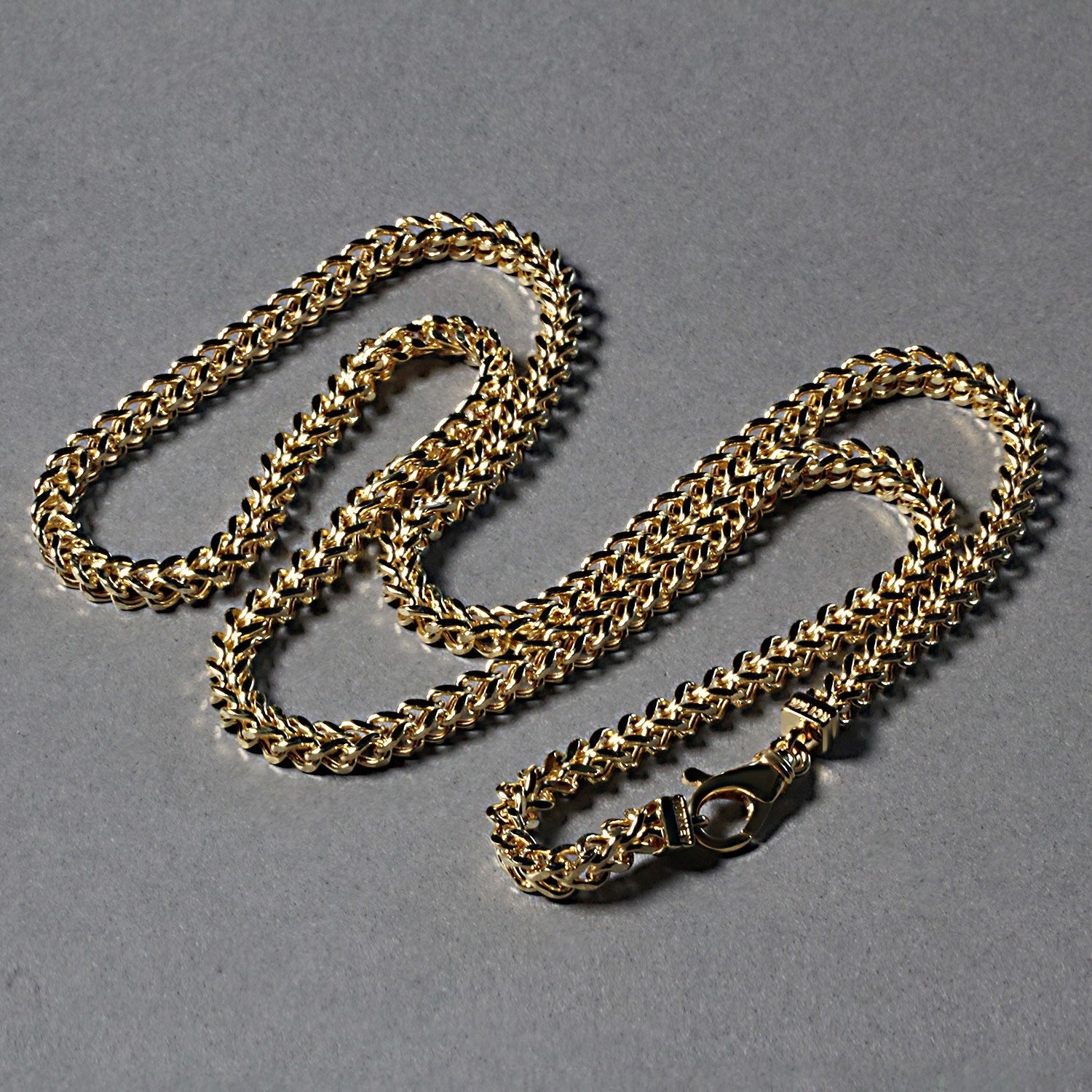 14K Yellow Gold Square Franco Chain (5.30 mm)