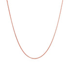14k Rose Gold Diamond Cut Round Wheat Chain (0.70 mm)