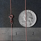 14k Rose Gold Diamond Cut Round Wheat Chain (0.70 mm)