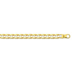 14k Two-Tone Gold Mens Bracelet with S Style Bar Links (7.85 mm)