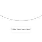 14k White Gold Pendant Chain with Textured Links (2.30 mm)