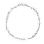 14k White Gold Bracelet with Polished Circles (4.00 mm)