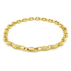 14k Yellow Gold Puffed Mariner Link Bracelet (4.70 mm)