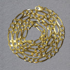 14k Yellow Gold Solid Figaro Chain (4.50 mm)