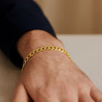 14k Yellow Gold Solid Curb Bracelet (5.70 mm)