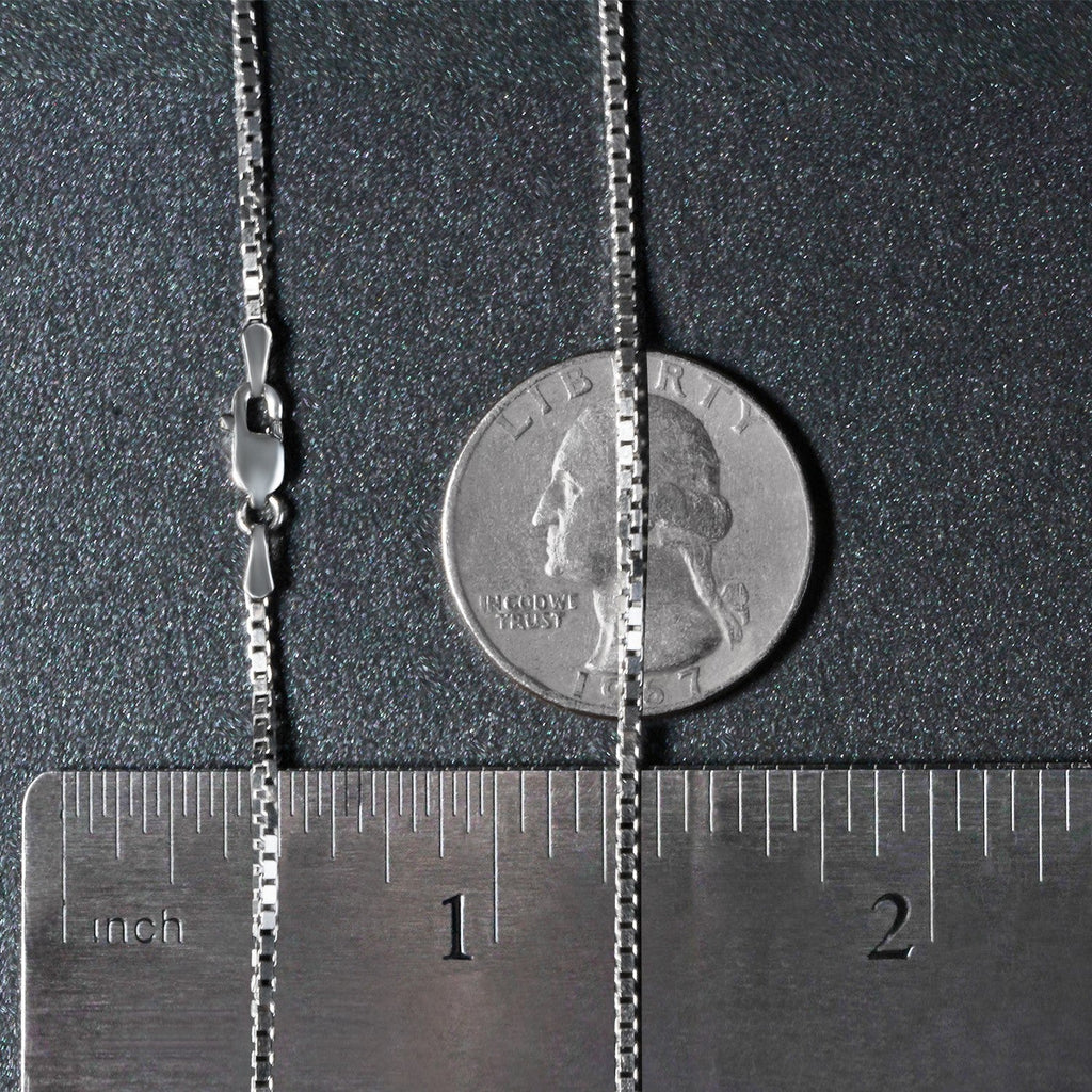 14k White Gold Classic Box Chain (1.4 mm)