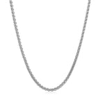 14k White Gold Round Wheat Chain (2.1 mm)