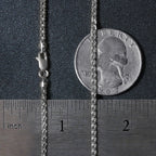14k White Gold Round Wheat Chain (2.1 mm)