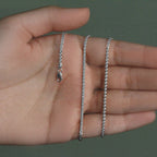 14k White Gold Round Wheat Chain (2.1 mm)