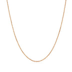 14k Rose Gold Diamond Cut Cable Link Chain (1.10 mm)