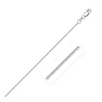 18k White Gold Round Wheat Chain (1.40 mm)