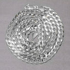 14k White Gold Solid Curb Chain (5.70 mm)