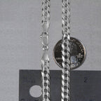 14k White Gold Solid Curb Chain (5.70 mm)