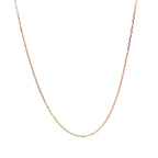 Diamond Cut Cable Link Chain in Rose Gold (0.87 mm)