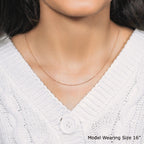 Diamond Cut Cable Link Chain in Rose Gold (0.87 mm)