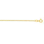 14k Yellow Gold Faceted Cable Link Chain (1.2 mm)
