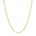14k Yellow Gold Pendant Chain with Textured Links (2.50 mm)