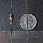14k Rose Gold Classic Box Chain (0.73 mm)