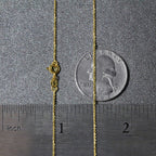 14k Yellow Gold Diamond-Cut Bead Chain (0.90 mm)