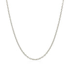 14k White Gold Round Cable Link Chain (1.50 mm)