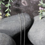 14k White Gold Round Cable Link Chain (1.50 mm)
