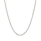 14k White Gold Diamond Cut Cable Link Chain (1.30 mm)