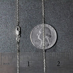 14k White Gold Diamond Cut Cable Link Chain (1.30 mm)