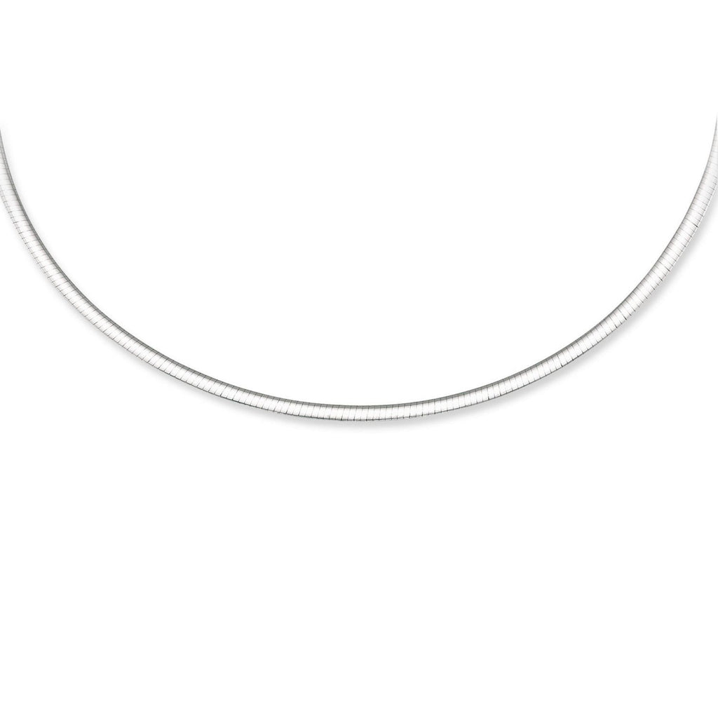 3.0 mm 14k Two Tone Gold Reversible Omega Necklace