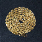 10k Yellow Gold Solid Diamond Cut Rope Chain (3.00 mm)