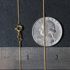 14k Yellow Gold Diamond Cut Round Wheat Chain (0.60 mm)