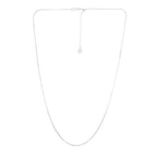 14k White Gold Adjustable Snake Chain (0.80 mm)