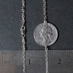 14k White Gold Diamond Cut Cable Link Chain (2.90 mm)