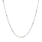 10k White Gold Adjustable Box Chain (0.85 mm)