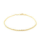 14k Yellow Gold Solid Diamond Cut Rope Bracelet (1.60 mm)