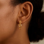 14k Yellow Gold Oval Mariner Huggies