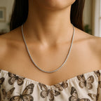 14k White Gold Round Box Chain (2.5 mm)