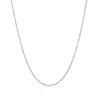 14k White Gold Singapore Chain 0.8mm (0.81 mm)