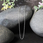 14k White Gold Singapore Chain 0.8mm (0.81 mm)