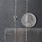 14k White Gold Singapore Chain 0.8mm (0.81 mm)
