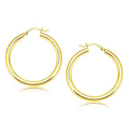 14k Yellow Gold Polished Hoop Earrings (4x40mm)