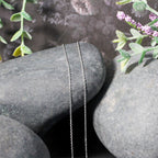 14k White Gold Oval Cable Link Chain (0.97 mm)