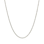 14k White Gold Adjustable Rope Chain (0.95 mm)