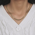 4.0mm 14k Yellow Gold Classic Solid Miami Cuban Chain