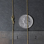 14k Yellow Gold Diamond Cut Cable Link Chain (1.10 mm)
