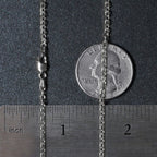 14k White Gold Diamond Cut Cable Link Chain (2.20 mm)