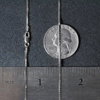 14k White Gold Classic Box Chain (1.10 mm)