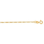 14k Yellow Gold Figaro Bracelet (1.90 mm)