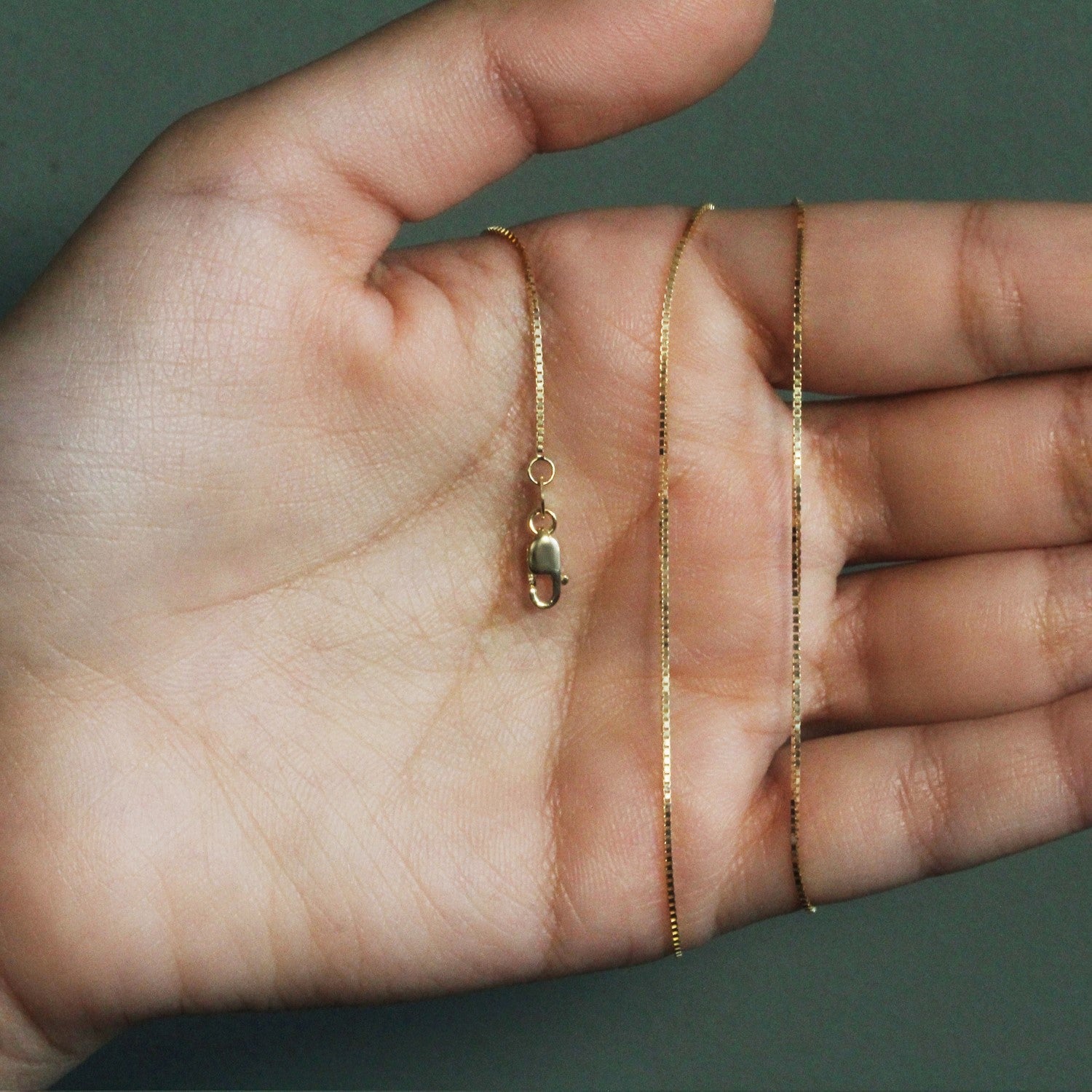 14k Yellow Gold Classic Box Chain (0.75 mm)