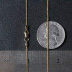14k Yellow Gold Round Wheat Chain (1.00 mm)