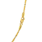 14k White and Yellow Gold Two Tone Sparkle Chain (1.50 mm)